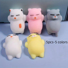 2pcs Lazy Cat Fidget Toys, Stress Relief Vent Sensory Ornaments