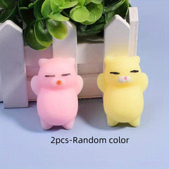 2pcs Lazy Cat Fidget Toys, Stress Relief Vent Sensory Ornaments
