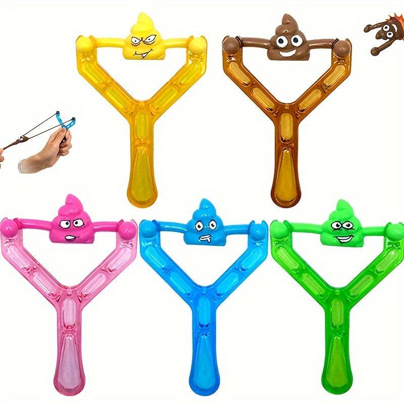 1Pc Christmas Gift Toy Poop Slingshot Strange Poop Poop Slingshot Spoof