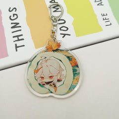Anime Game Cake Roll Keychain Bag Decorative Pendant Gift