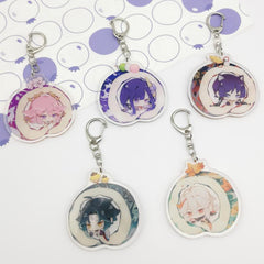 Anime Game Cake Roll Keychain Bag Decorative Pendant Gift