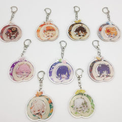 Anime Game Cake Roll Keychain Bag Decorative Pendant Gift