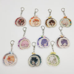 Anime Game Cake Roll Keychain Bag Decorative Pendant Gift