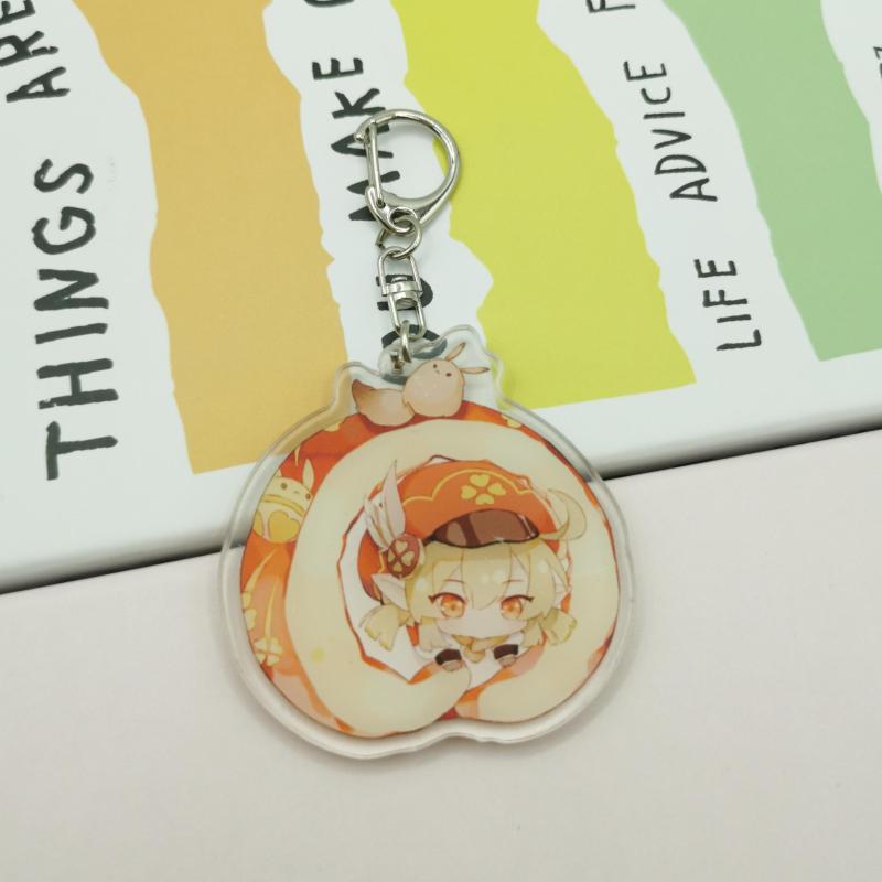 Anime Game Cake Roll Keychain Bag Decorative Pendant Gift