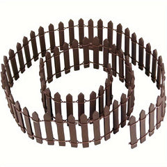 Mini Fairy Garden Fence DIY Wood Fence Mini Decorative Toy House Red