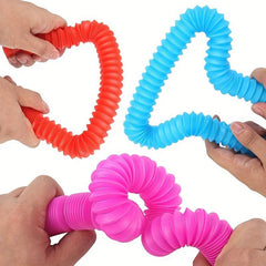 Colorful Pop Tube Sensory Toys For Kids 5pcs