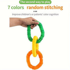 Colorful Pop Tube Sensory Toys For Kids 5pcs