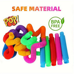 Colorful Pop Tube Sensory Toys For Kids 5pcs