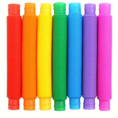 Colorful Pop Tube Sensory Toys For Kids 5pcs