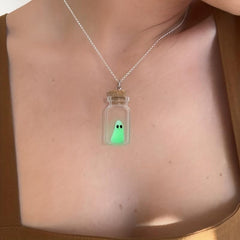 Luminous Ghost Necklace Creative Decoration Halloween Gift