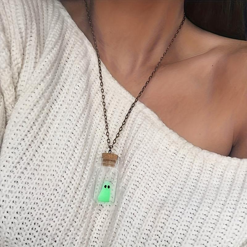 Luminous Ghost Necklace Creative Decoration Halloween Gift