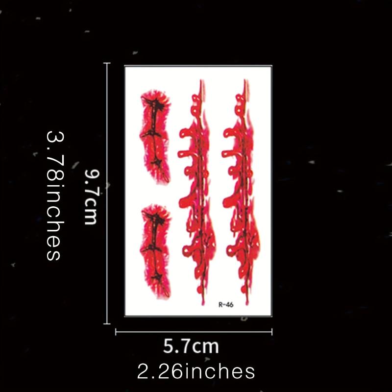 Halloween Scar Stickers Realistic Waterproof Men And Women 60pcs