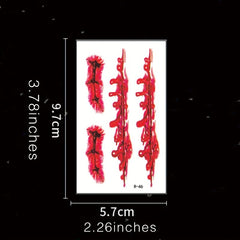 Halloween Scar Stickers Realistic Waterproof Men And Women 60pcs