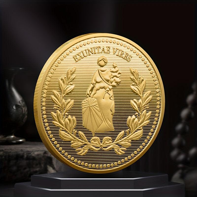 Golden Silvery Lion Collectible Challenge Coin Gift