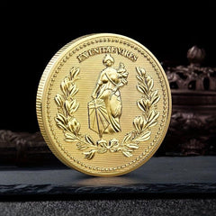 Golden Silvery Lion Collectible Challenge Coin Gift