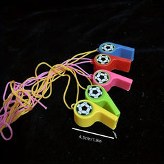 12pcs Plastic Whistle Referee Competition Rope Whistle Set