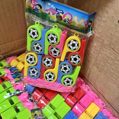 12pcs Plastic Whistle Referee Competition Rope Whistle Set