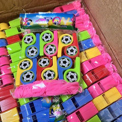 12pcs Plastic Whistle Referee Competition Rope Whistle Set