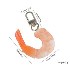 Creative Shrimp Keychain PVC Model Toy for Kids