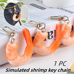 Creative Shrimp Keychain PVC Model Toy for Kids