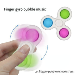 Vent Artifact Bubble Music Fidget Spinner Decompression Toy Keychain