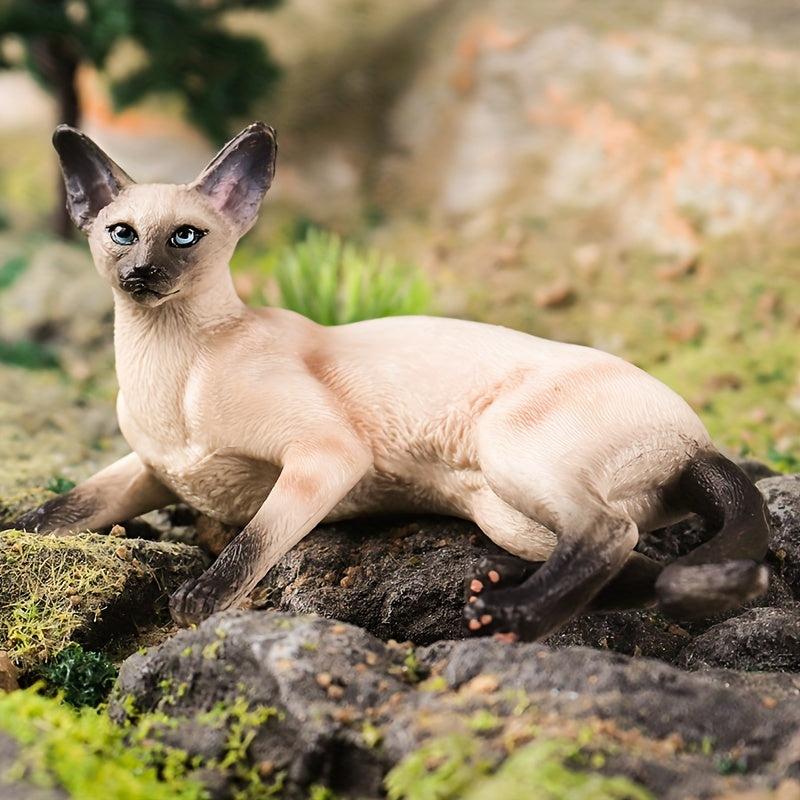 Simulation Cat Model Pet Cat Toys Siamese Cat Hairless Cat Doll Model Ornament