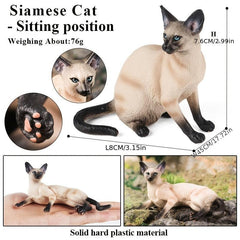 Simulation Cat Model Pet Cat Toys Siamese Cat Hairless Cat Doll Model Ornament