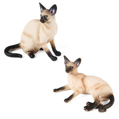 Simulation Cat Model Pet Cat Toys Siamese Cat Hairless Cat Doll Model Ornament