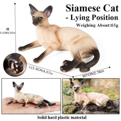 Simulation Cat Model Pet Cat Toys Siamese Cat Hairless Cat Doll Model Ornament