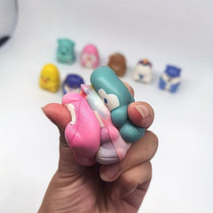 2pcs Squishy Cartoon Doll Animal PU Slow Rebound Pinch Toy