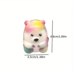 2pcs Squishy Cartoon Doll Animal PU Slow Rebound Pinch Toy