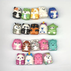 2pcs Squishy Cartoon Doll Animal PU Slow Rebound Pinch Toy