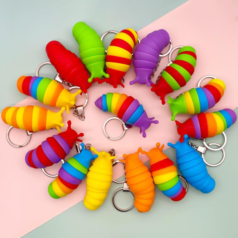 Decompression Slug Keychain Toy, Fun Gift for Kids