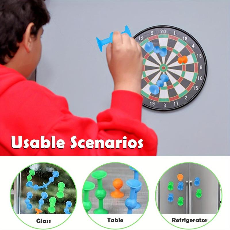 24pcs Suction Cup Toys Dart Game Set Soft Silicone Darts