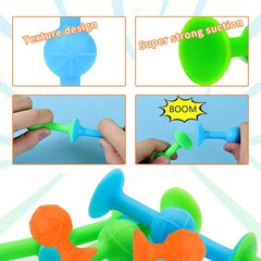 24pcs Suction Cup Toys Dart Game Set Soft Silicone Darts