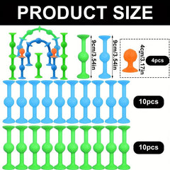 24pcs Suction Cup Toys Dart Game Set Soft Silicone Darts