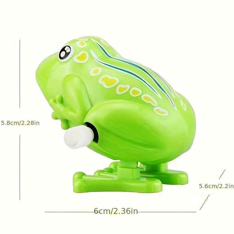 Clockwork Frog Jumping Toy Wind Up Party Gift