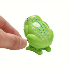 Clockwork Frog Jumping Toy Wind Up Party Gift