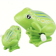 Clockwork Frog Jumping Toy Wind Up Party Gift