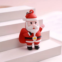 Christmas Santa Claus Tree Snowman Doll Keychain Bag Pendant Gift