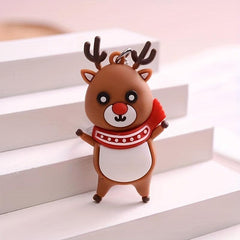Christmas Santa Claus Tree Snowman Doll Keychain Bag Pendant Gift