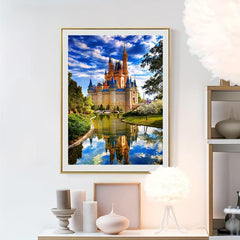 Diamond Painting Castle Reflective Decorative Landscape DIY Full Diamond