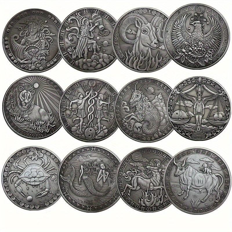 1pc Lucky Coin 12 Zodiac Signs Perfect Gift Coin Collectors
