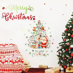 Christmas Window Clings Decorative Santa Claus Stickers