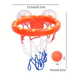 Kids Basketball Hoop & Balls Playset Fun Bathtub Shooting Game - 3 Balls