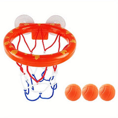 Kids Basketball Hoop & Balls Playset Fun Bathtub Shooting Game - 3 Balls