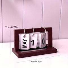 Doll House Scene Mini Desk Calendar 1pc