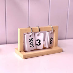 Doll House Scene Mini Desk Calendar 1pc