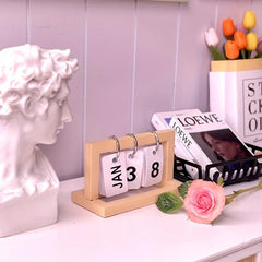 Doll House Scene Mini Desk Calendar 1pc
