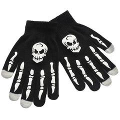 Halloween Skeleton Hand Knitted Gloves Elastic Touch Screen Ghost Claw Gloves